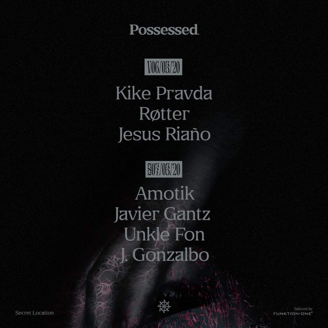 Possessed // Amotik, Javier Gantz, Jaime Gonzalbo & Unkle Fon - Página trasera