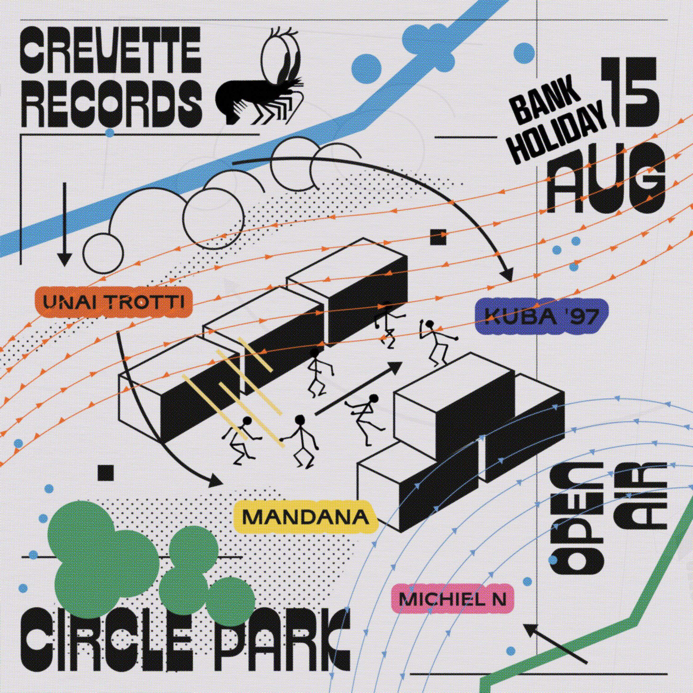 BANK HOLIDAY • OPEN AIR ～ CREVETTE RECORDS - フライヤー表