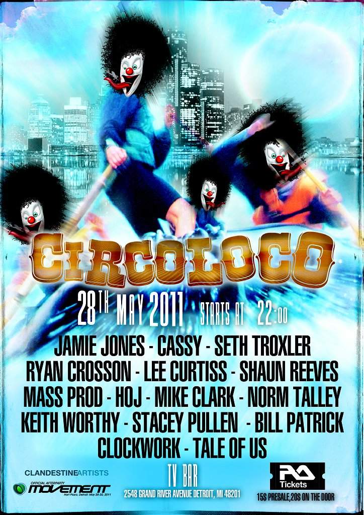 Circo Loco Detroit 2011 - フライヤー表
