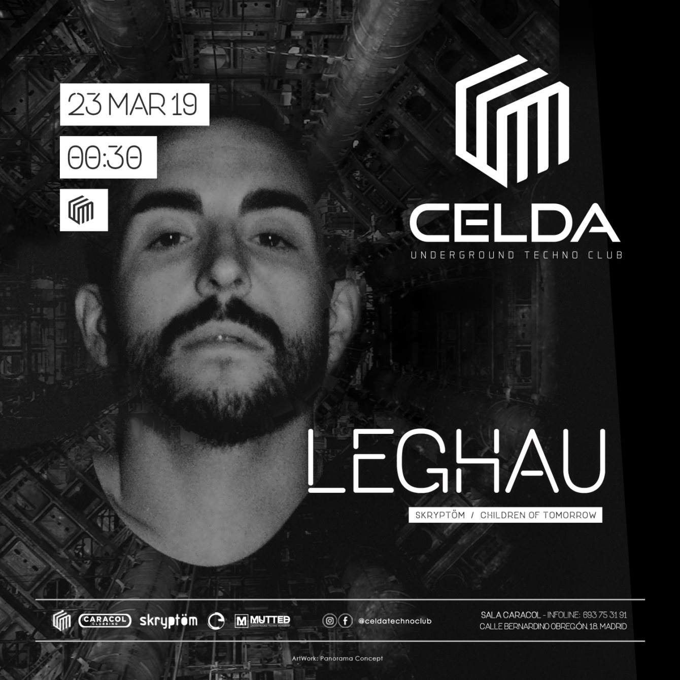 Celda with Leghau - フライヤー裏