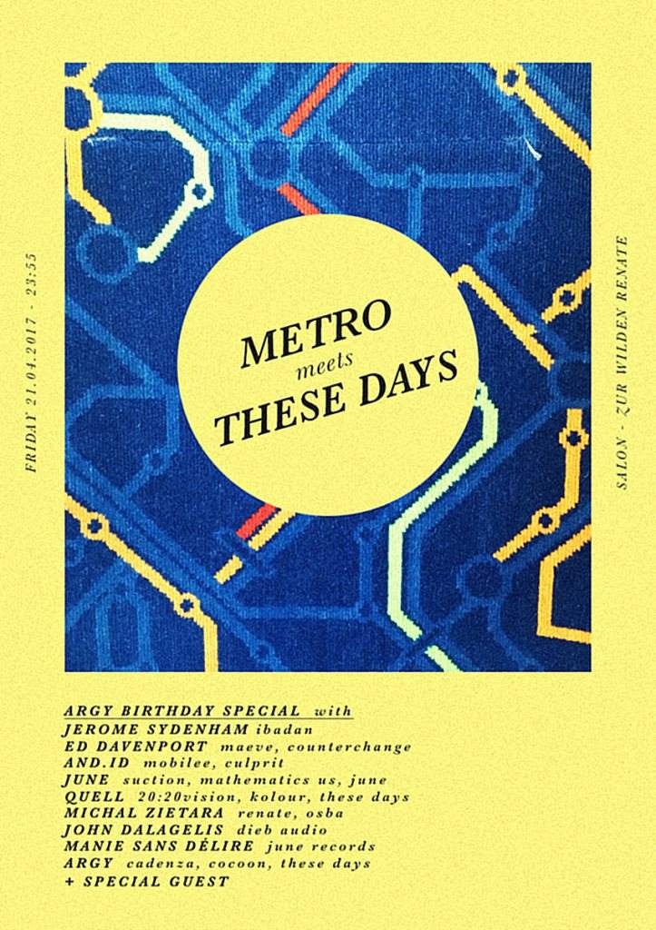 Metro Meets These Days /w. Argy, J. Sydenham, Ed Davenport, and.Id, June and More - フライヤー表