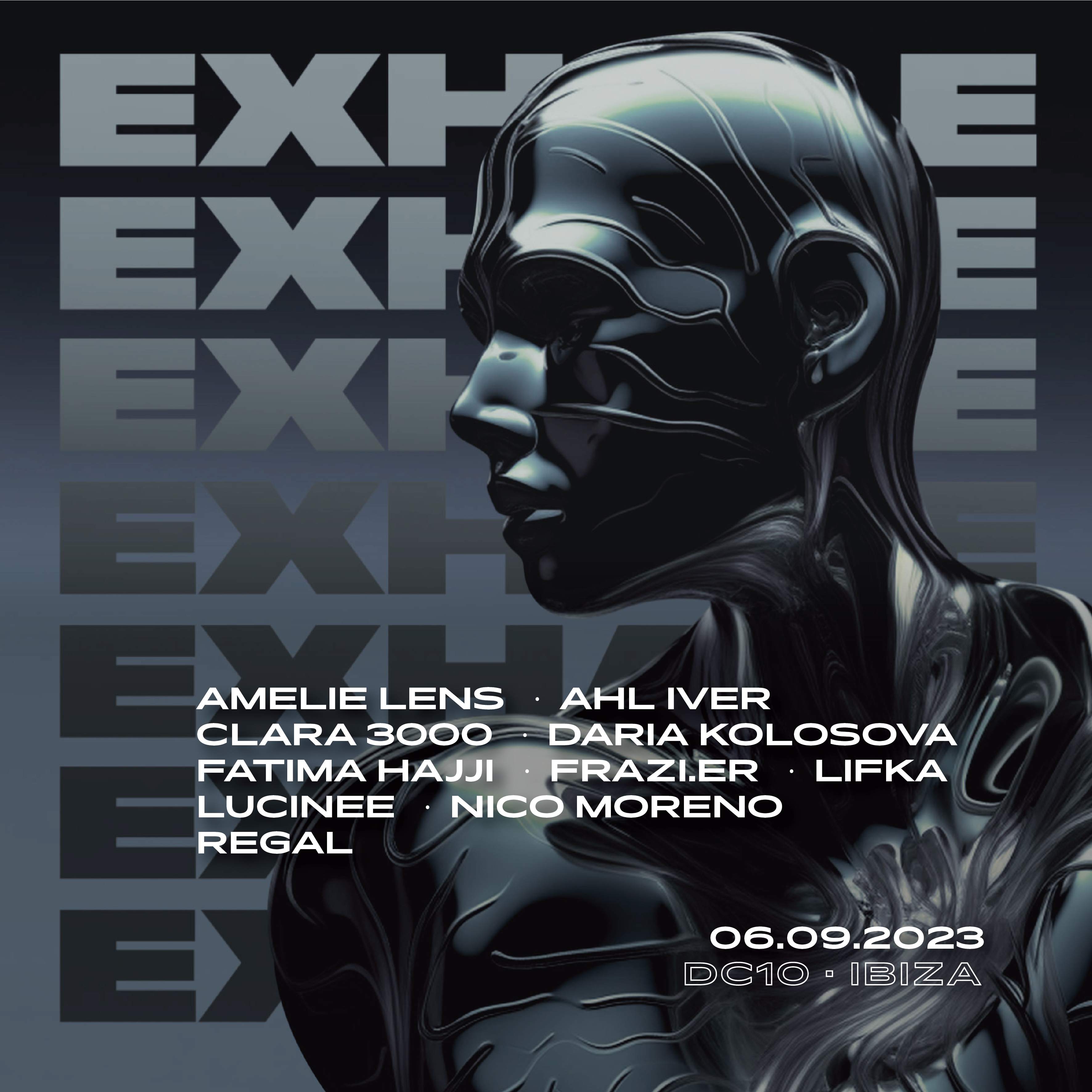 EXHALE x DC-10 WK 7 with Amelie Lens, Ahl Iver, Clara 3000, Daria Kolosova and more - フライヤー表