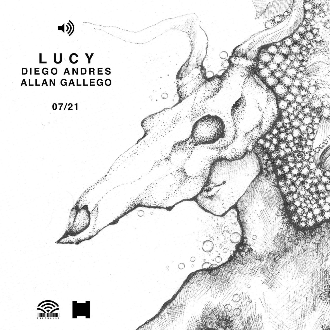 Lucy by Un_mute & Hideout - フライヤー表