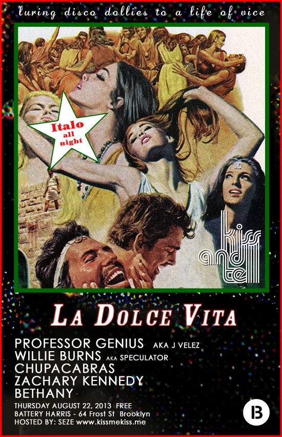 Kiss & Tell: La Dolce Vita, Italo all Night - Página trasera