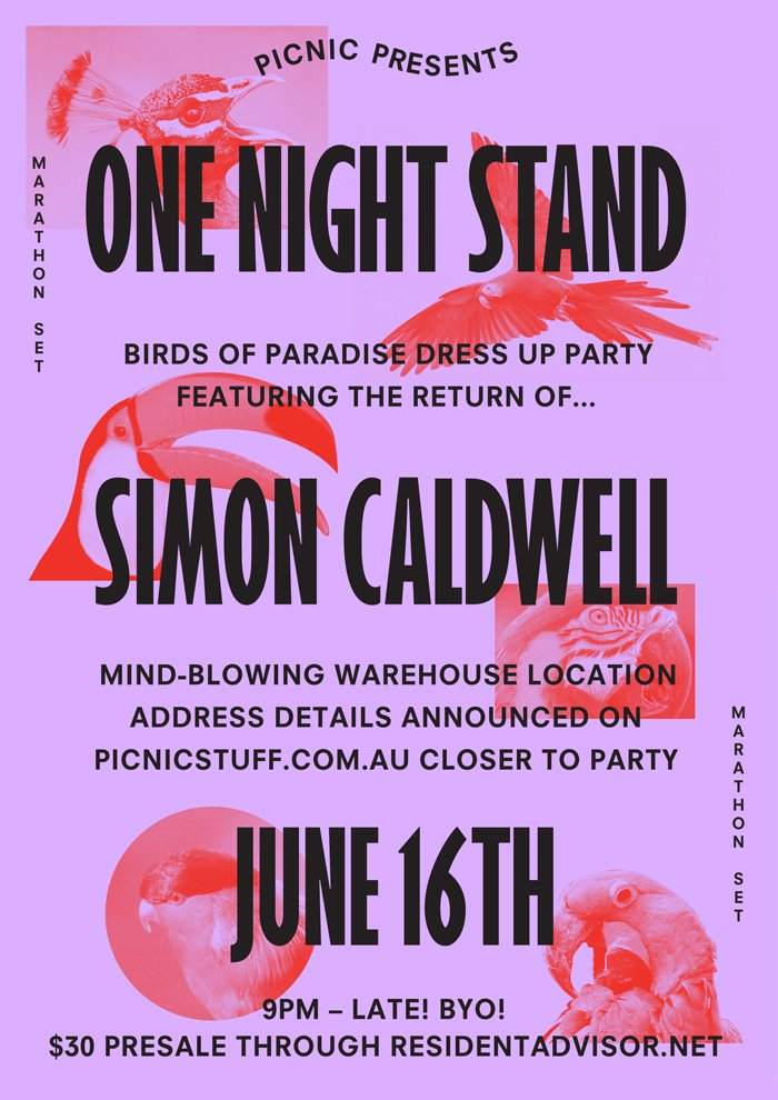 Picnic presents One Night Stand with Simon Caldwell - Página frontal