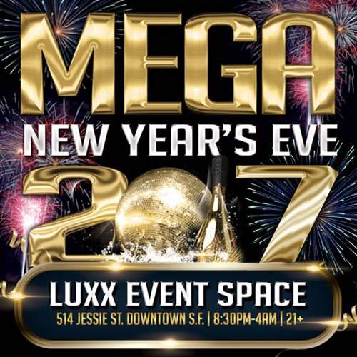 Mega New Year's Eve 2017 - フライヤー表
