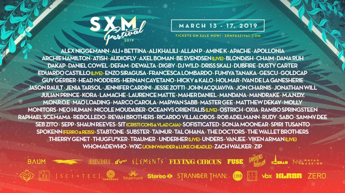 SXM Festival 2019 - フライヤー表