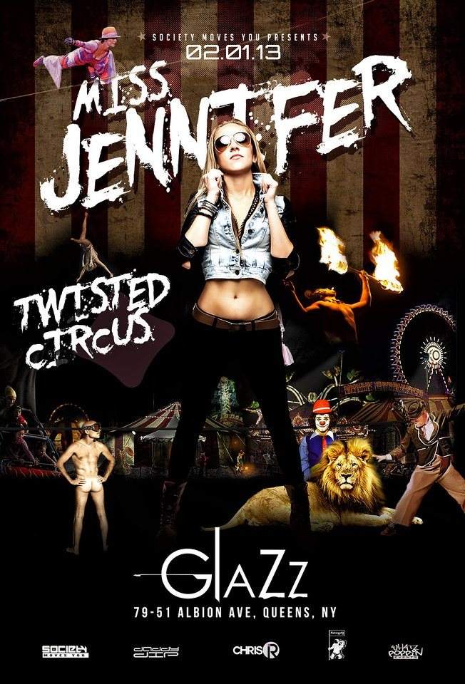 Glazz House Fridays with Miss Jennifer *Twisted Circus* - フライヤー裏