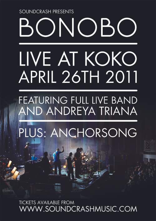 Bonobo Live - フライヤー表