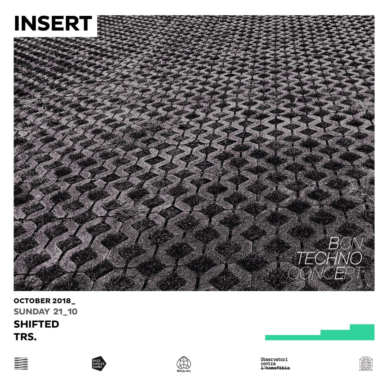 INSERT presenta a Shifted y al dúo Trs - フライヤー表