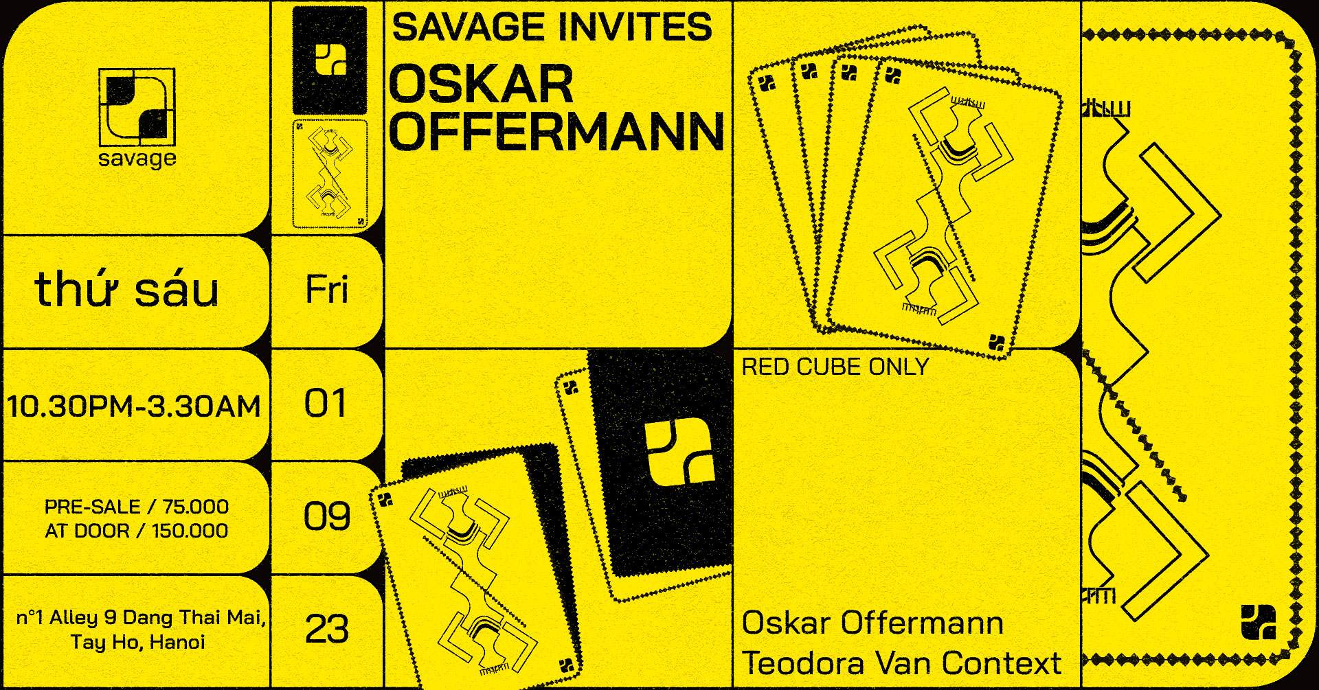 Savage Invites Oskar Offermann - フライヤー裏