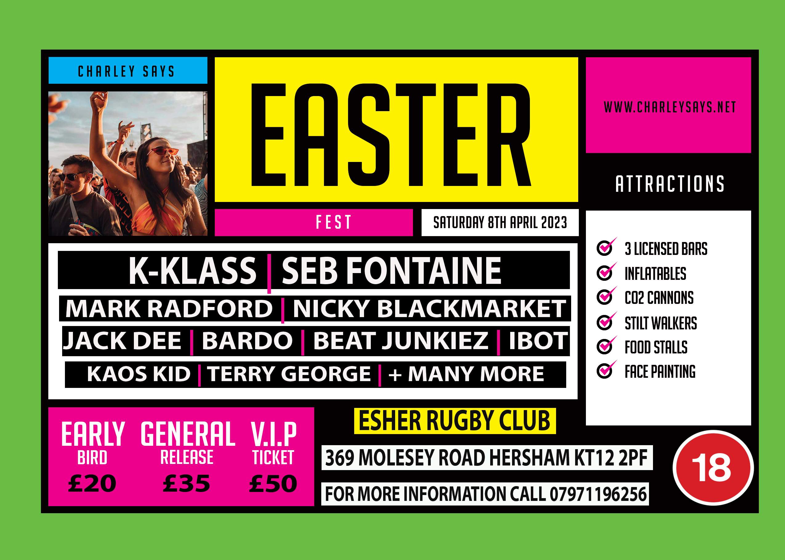 Charley Says Easter Fest 2023 - フライヤー表