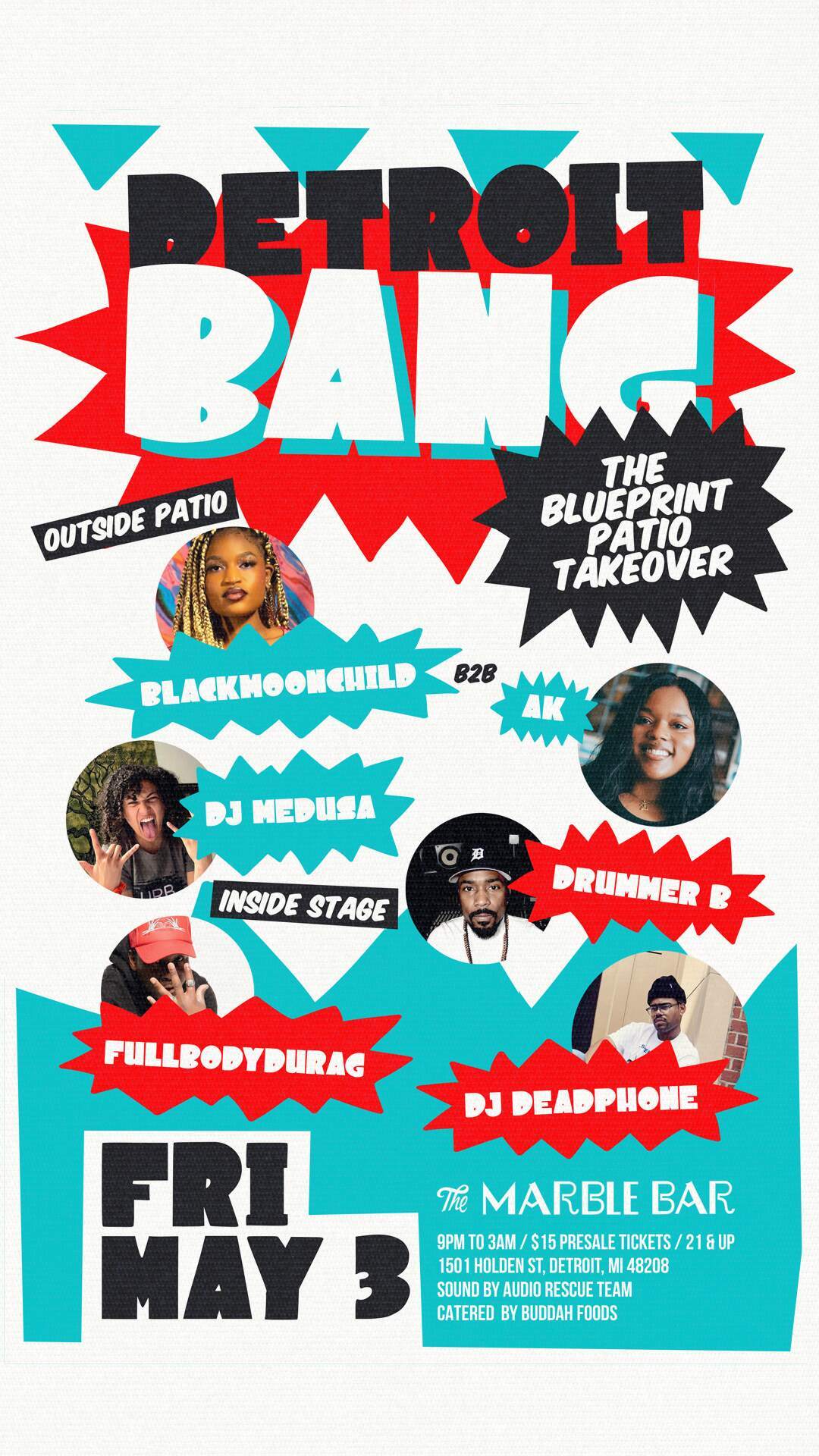 Detroit Bang: The Blueprint Patio Takeover - フライヤー表