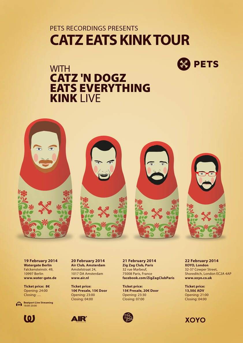 Pets Recordings presents Catz Eats Kink Tour- Amsterdam - Página trasera
