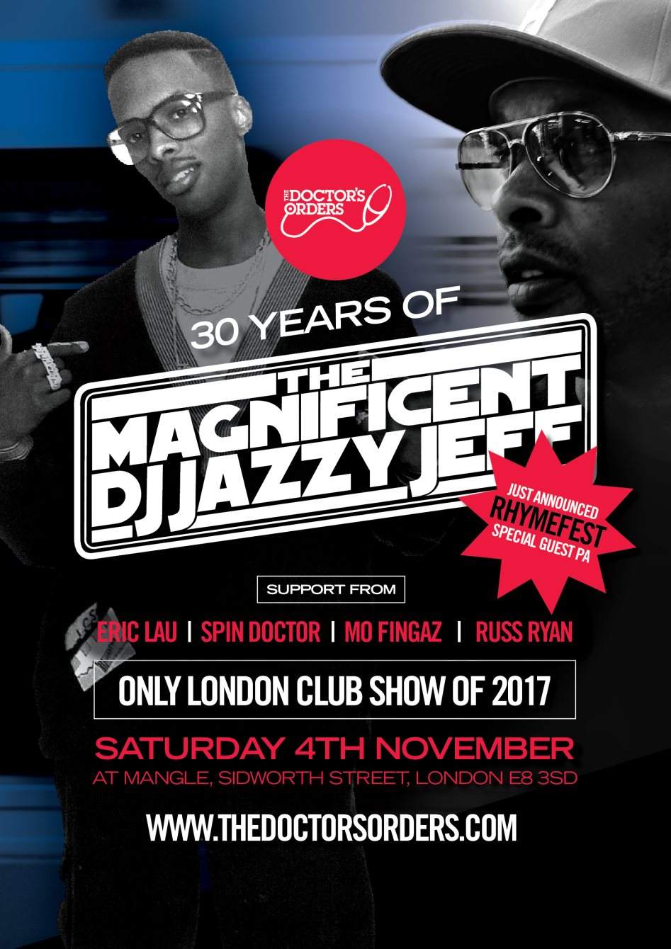 DJ Jazzy Jeff Feat. Rhymefest - Only 2017 London Club Set - フライヤー表
