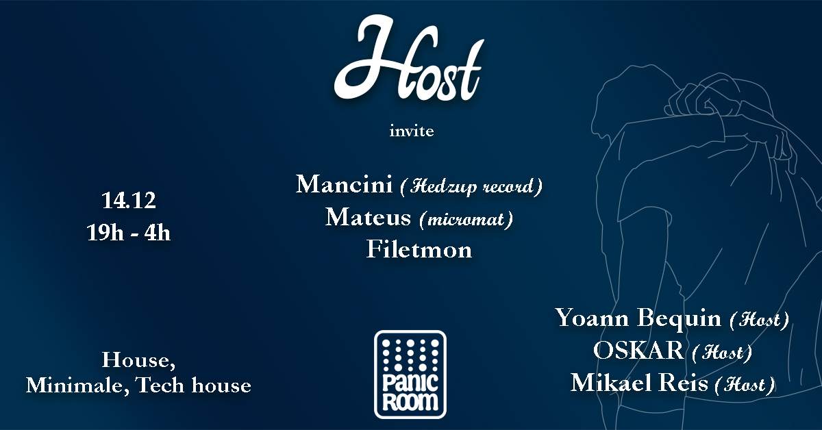 HOST invite Mancini + Mateus + Filetmont + Mikael Reis + Yoann Bequin + Oskar - Página frontal