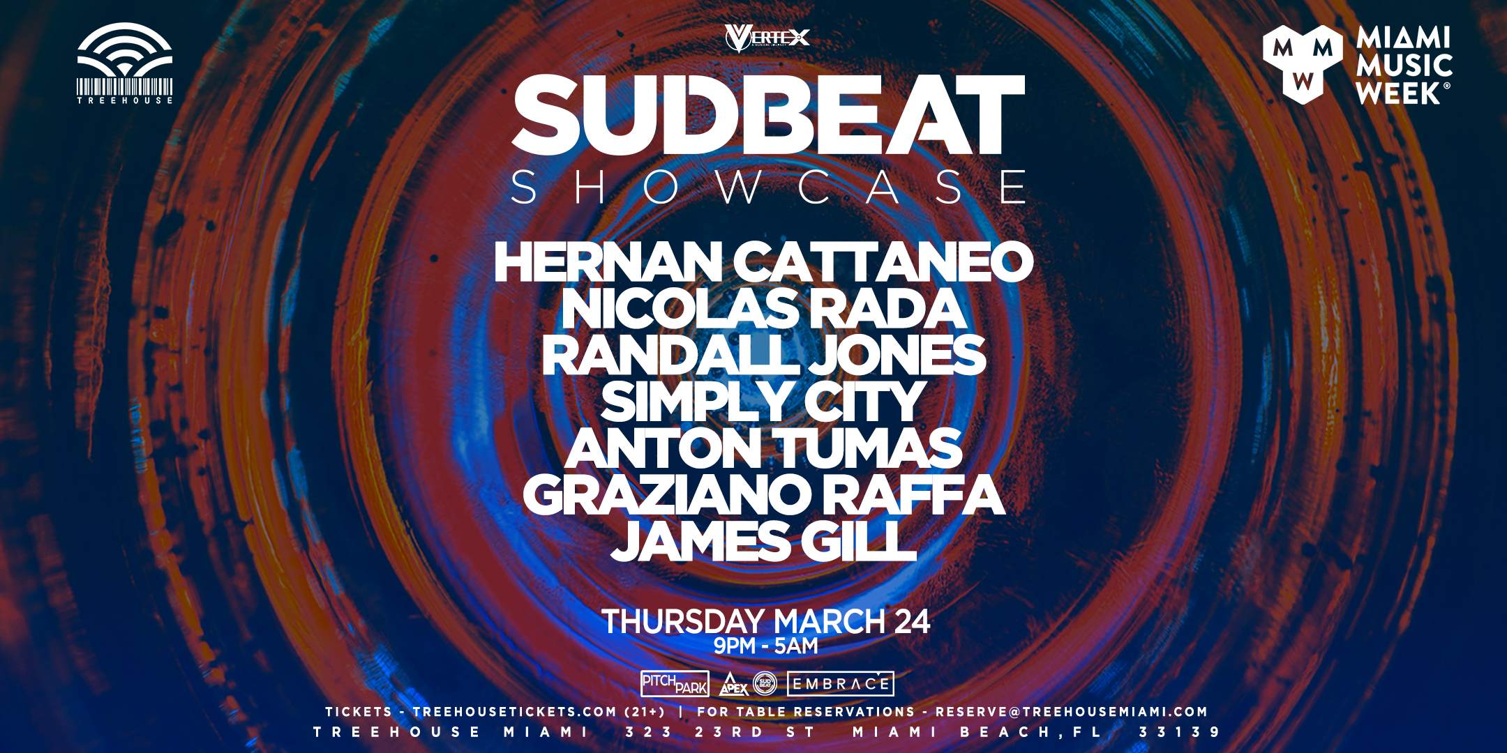 Sudbeat Showcase MMW 2022 at Treehouse Miami - フライヤー表