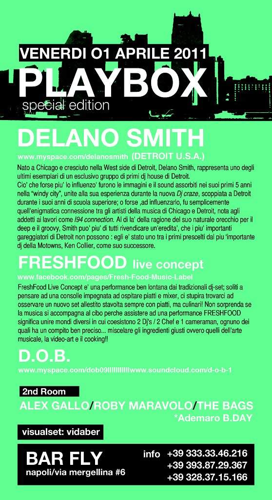 Playbox Special Edition - Delano Smith Freshfood D.O.B - Página trasera