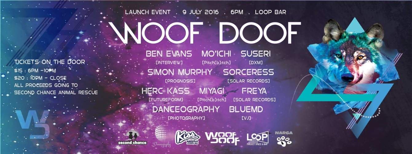 Woof Doof - Launch Party - フライヤー表