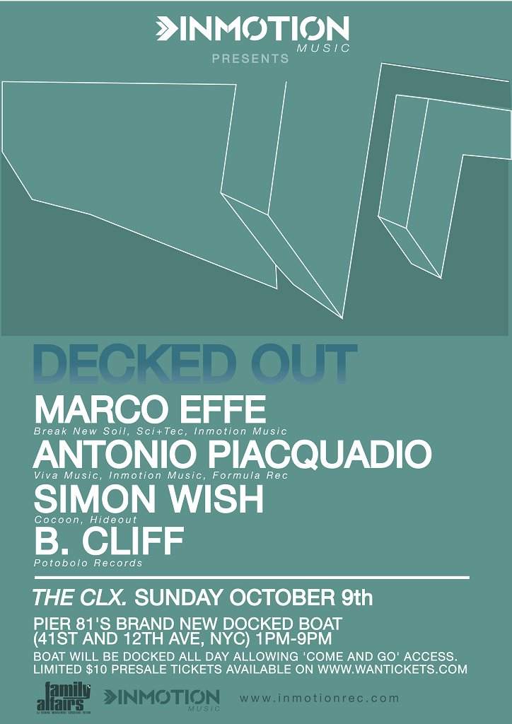 Inmotion Music presents Decked Out with Marco Effe, Antonio Piacquadio and Simon Wish - Página frontal