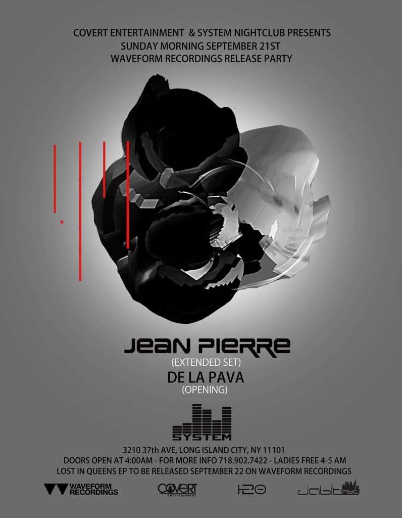 Waveform Recordings Release Party with Jean Pierre at System Danceclub - Página frontal