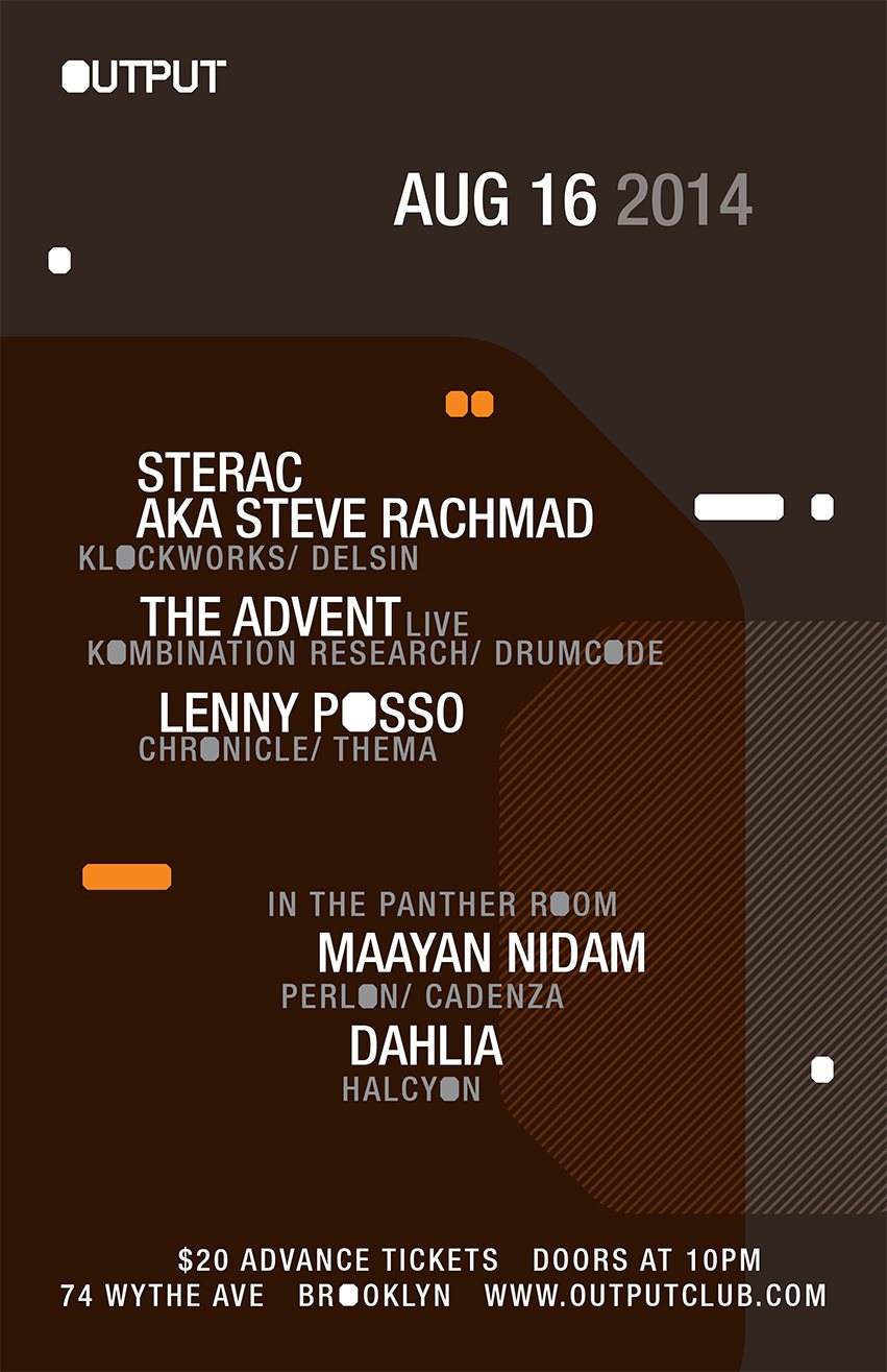 Sterac aka Steve Rachmad/ The Advent/ Lenny Posso with Maayan Nidam/ Dahlia - Página frontal