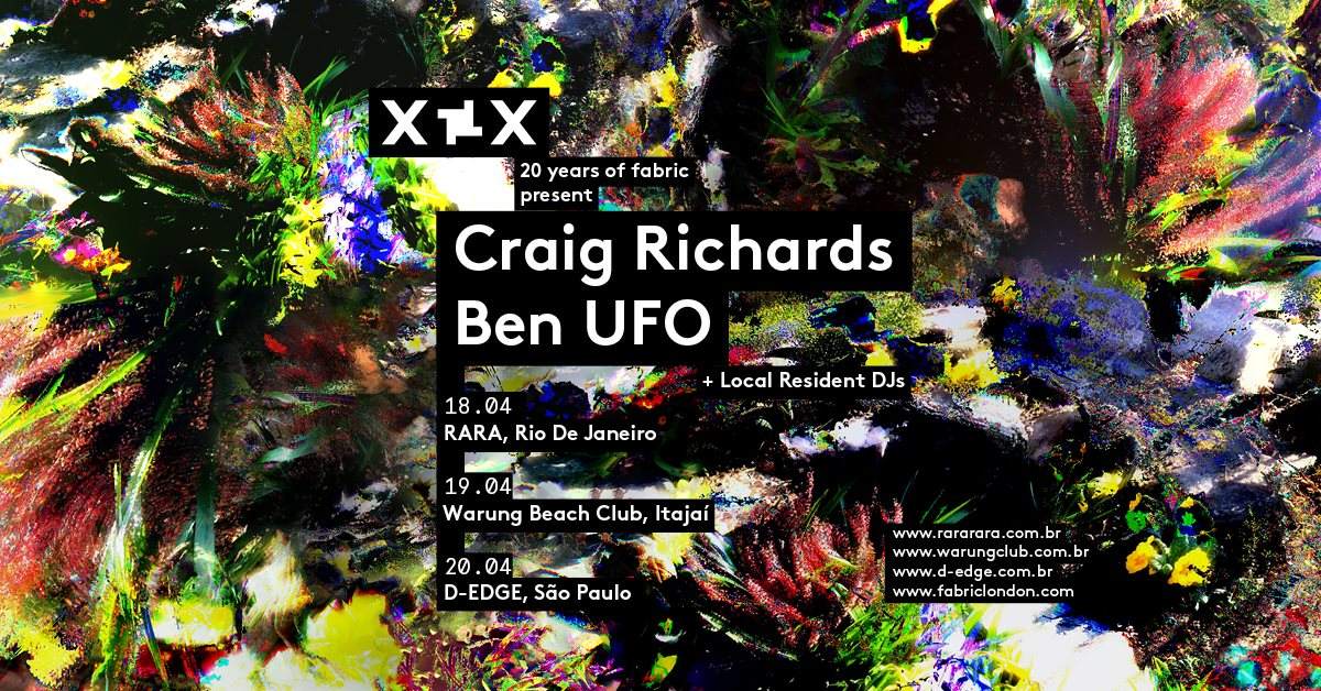 20 Years of fabric x Brazil - Craig Richards & Ben UFO - Warung Beach Club - Página frontal