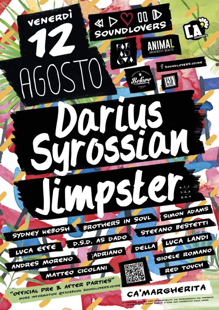 Sound Lovers Festival with Darius Syrossian & Jimpster - フライヤー表