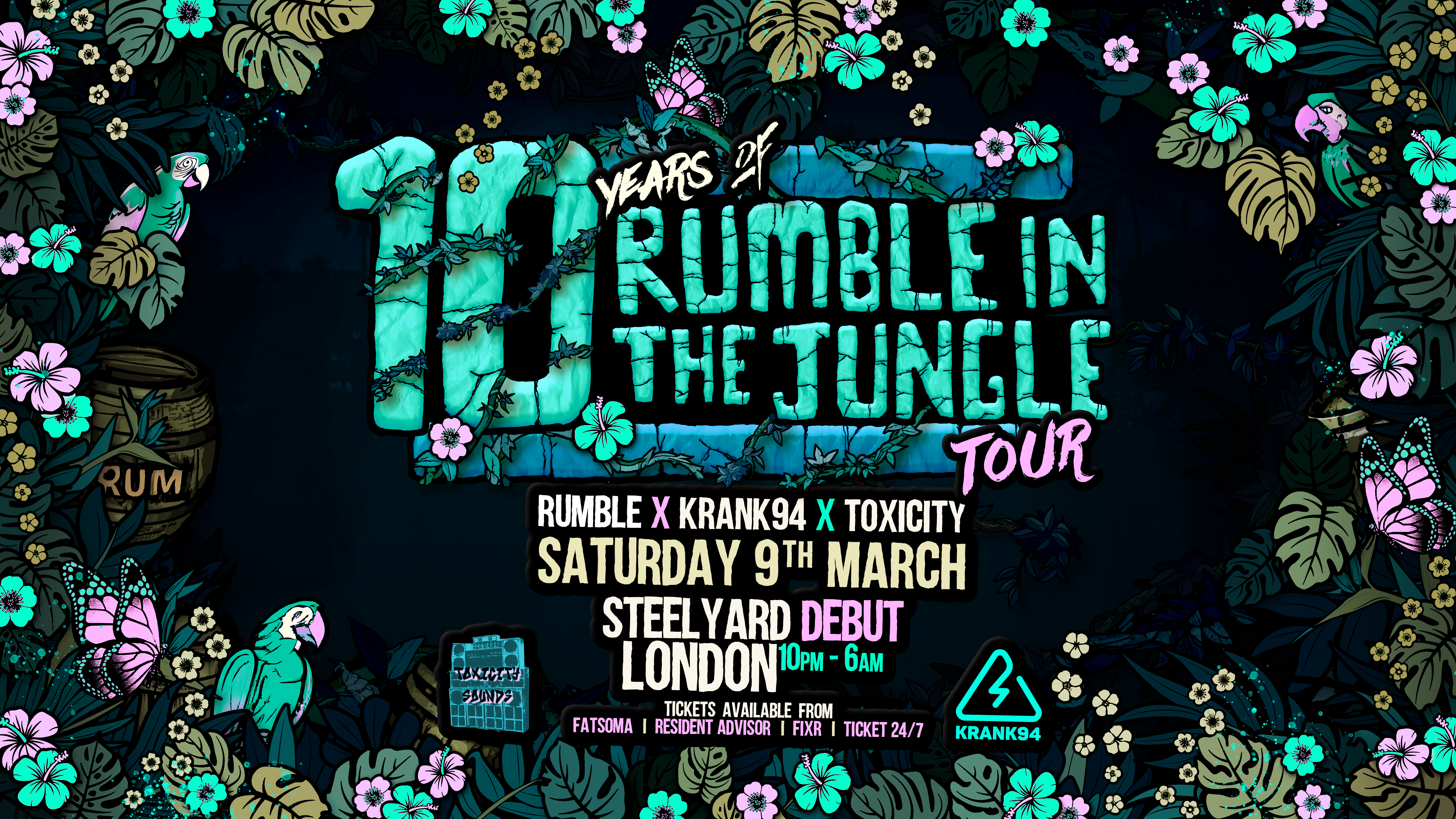 10 YEARS OF RUMBLE - LONDON - フライヤー表