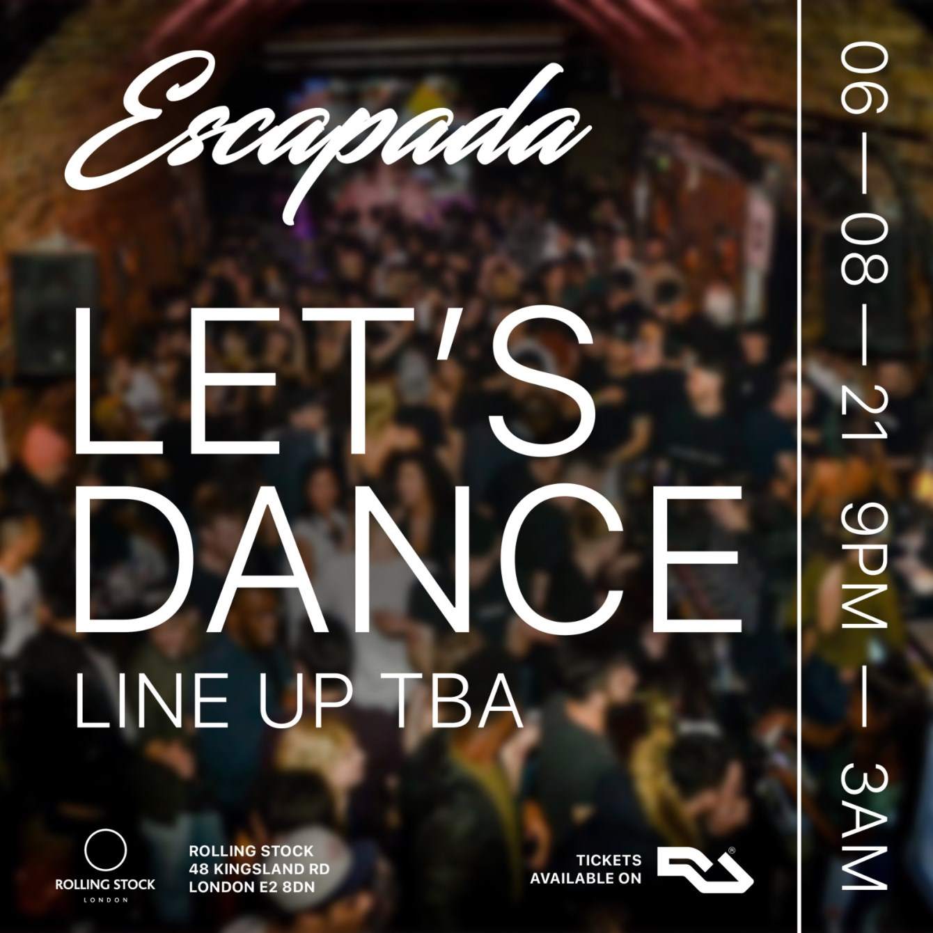 Escapada - Let's Dance at Rolling Stock with Special Guest Hart & Neenan - Página trasera