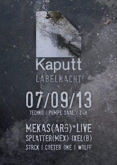 Kaputt Labelnacht - Página frontal