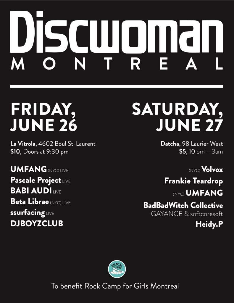 Discwoman Montreal Day 2 - Página trasera