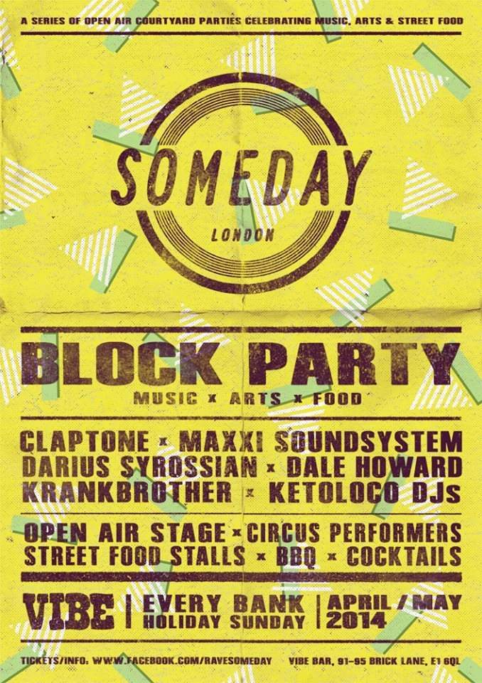 Someday Block Party Vol.1 - Darius Syrossian, Dale Howard, Ketoloco & Loud Noise - Página trasera