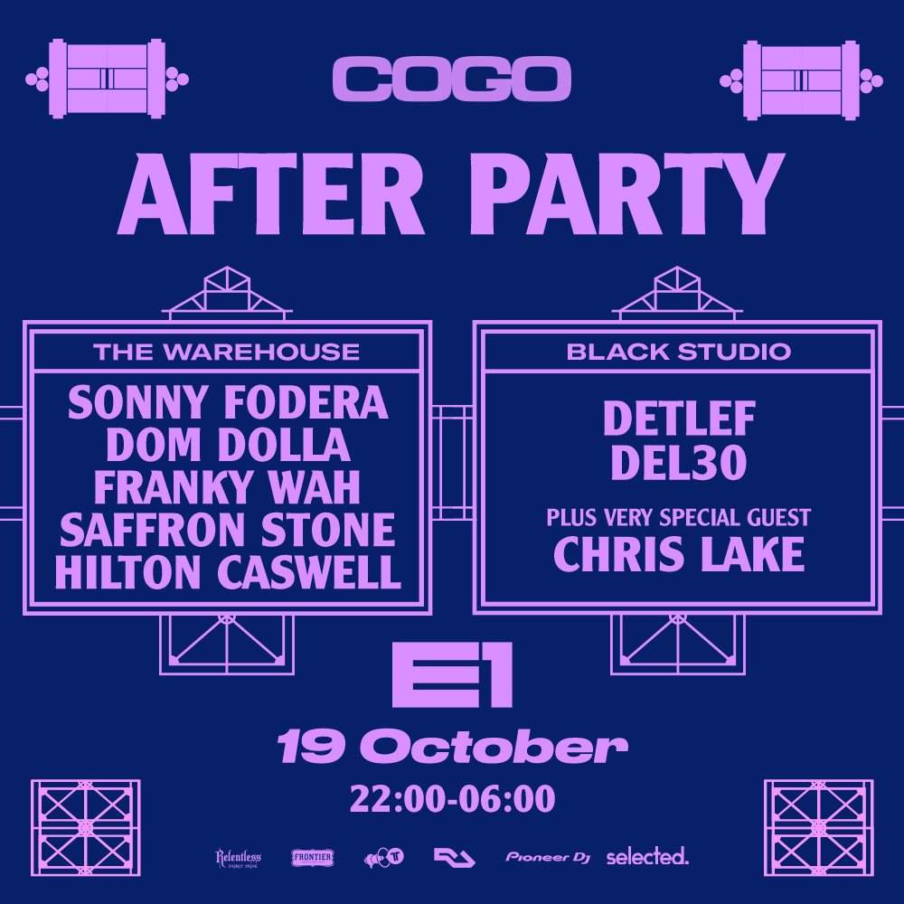 Cogo After Party with Sonny Fodera, Chris Lake, Detlef, Dom Dolla - Página frontal