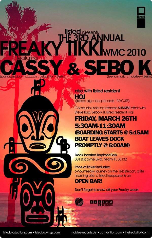 Listed presents: The 3rd Annual Freaky Tikki feat Cassy & Sebo K - Página frontal