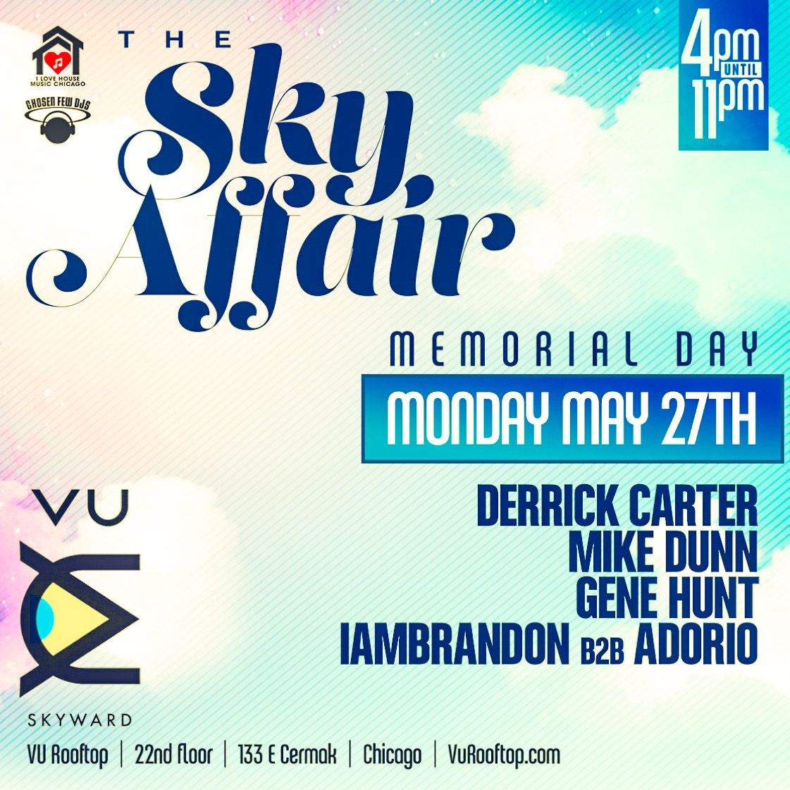 The Sky Affair House Music Day Party on the 22nd Floor at VU Rooftop - フライヤー表