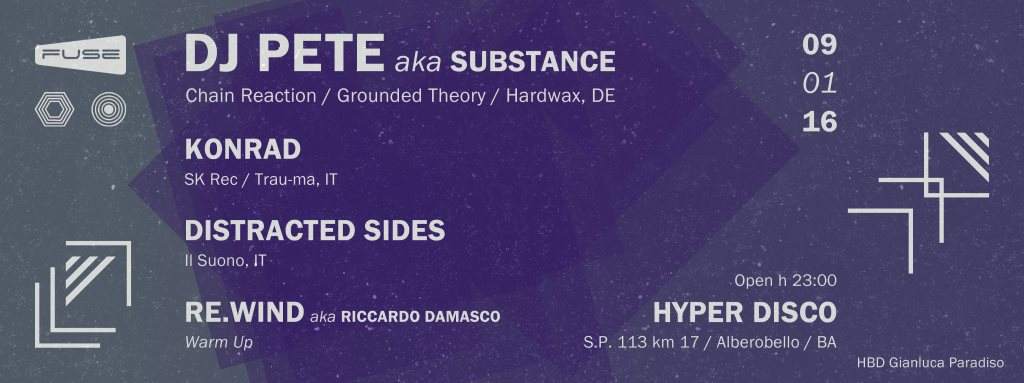 Fuse with DJ Pete aka Substance - フライヤー表