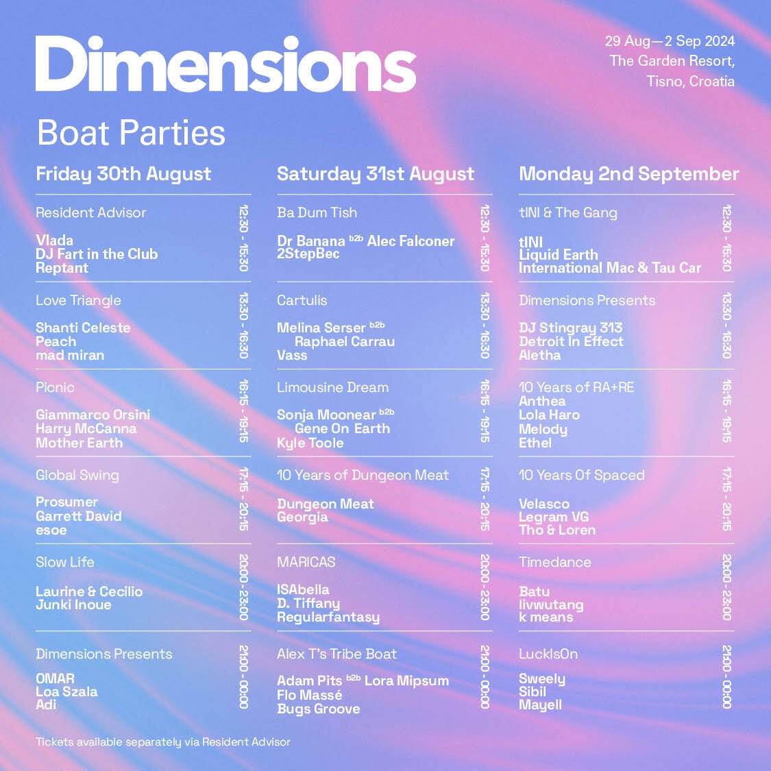 Dimensions Festival 2024 - Boat Parties - Página frontal