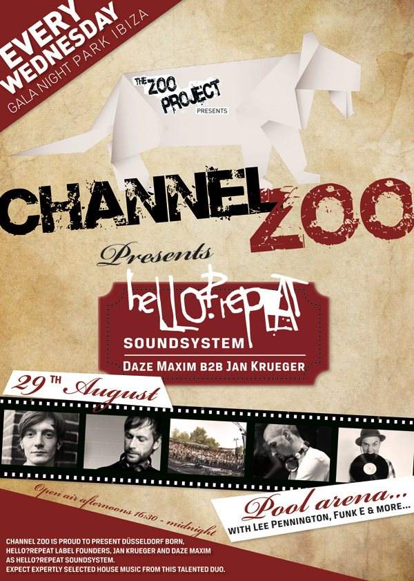 Channel Zoo presents Hello?Repeat Soundsystem (Daze Maxim b2b Jan Krueger) - Página frontal