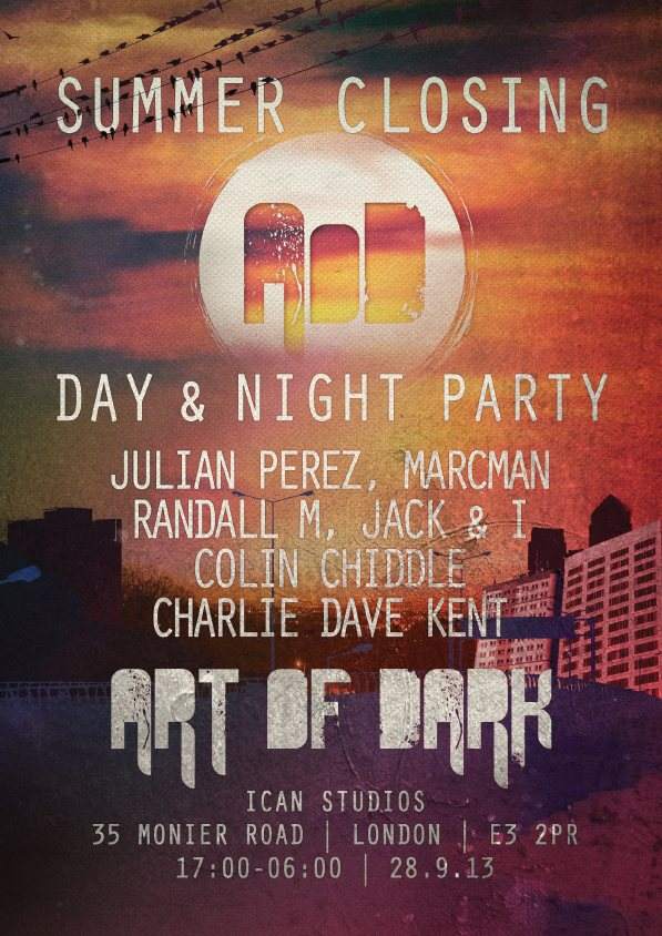 Art Of Dark - 'Day & Night' Summer Closing with Julian Perez, Marcman & Randall M - Página frontal