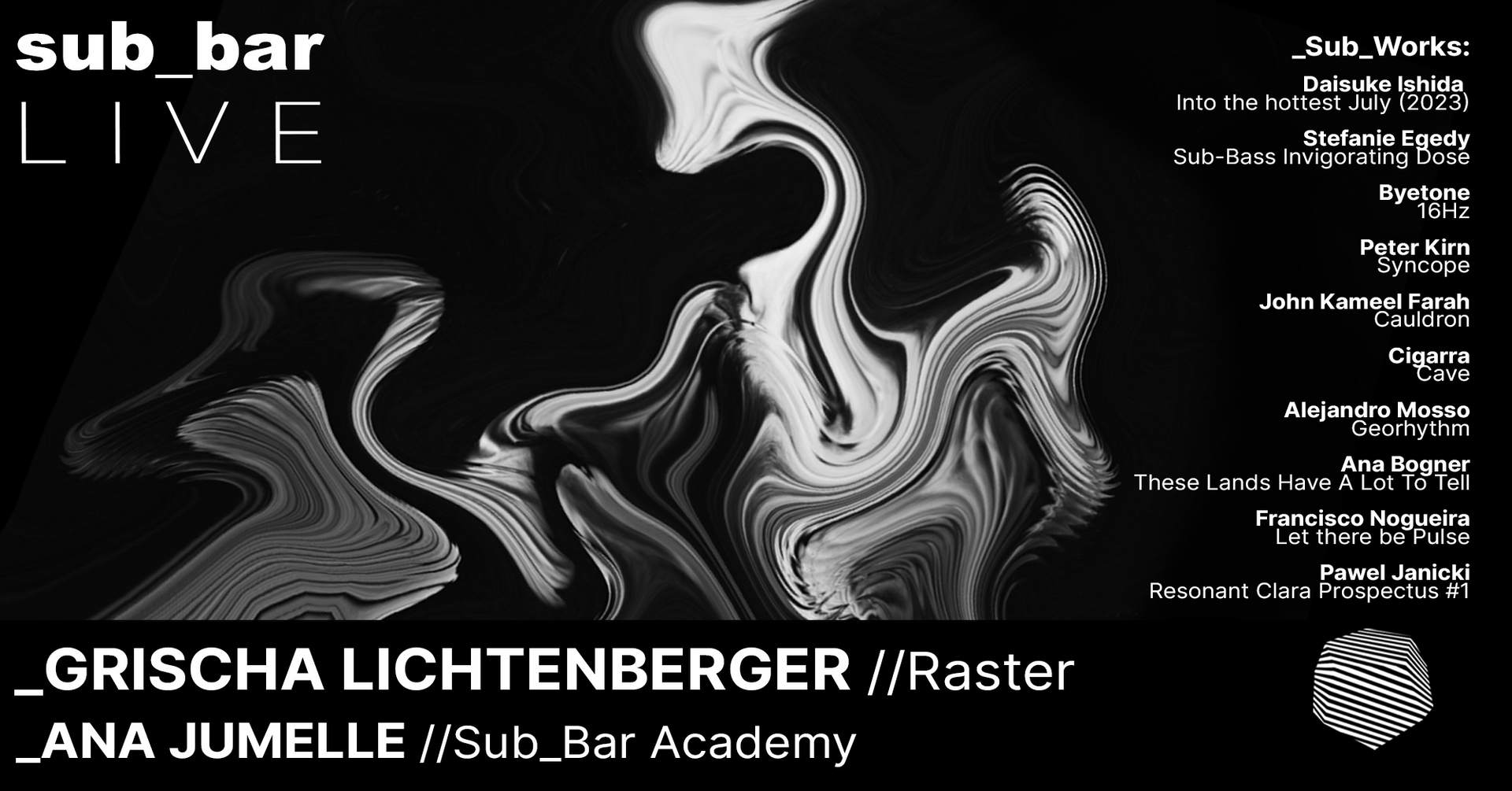 Sub_Bar LIVE with Grischa Lichtenberger & Ana Jumelle - フライヤー表