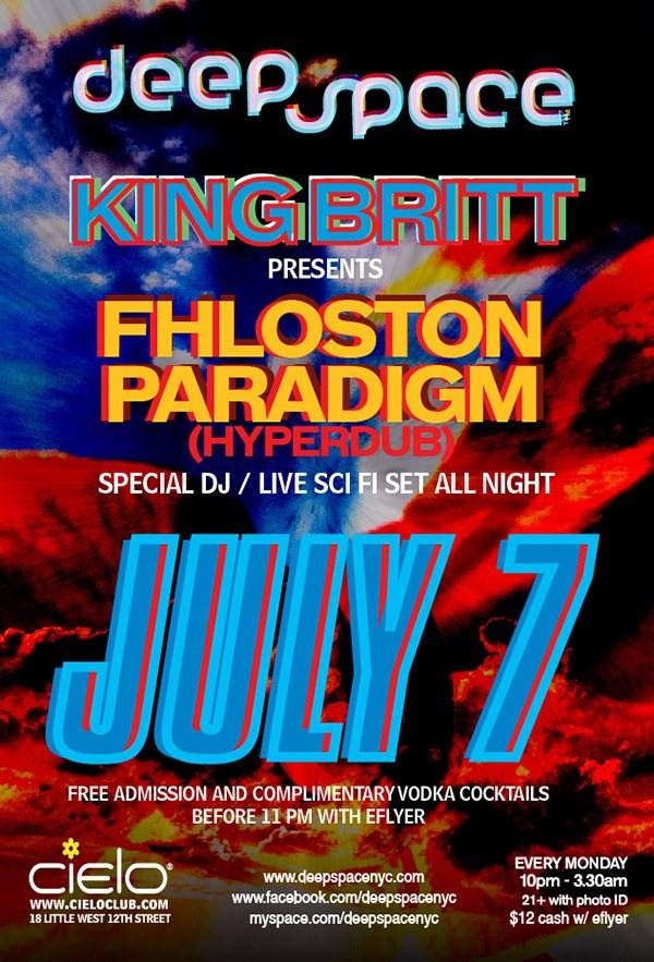 King Britt presents Fhloston Paradigm Special dj / Live sci-fi set - フライヤー表