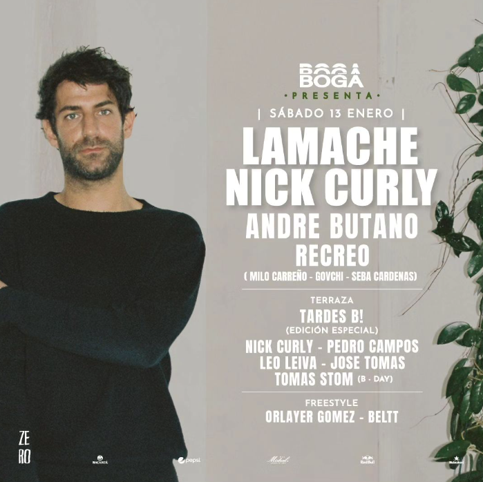 Club Boga presenta Lamache, Nick Curly - Página frontal