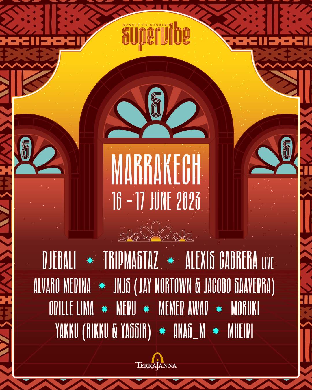Supervibe festival Marrakech - フライヤー表