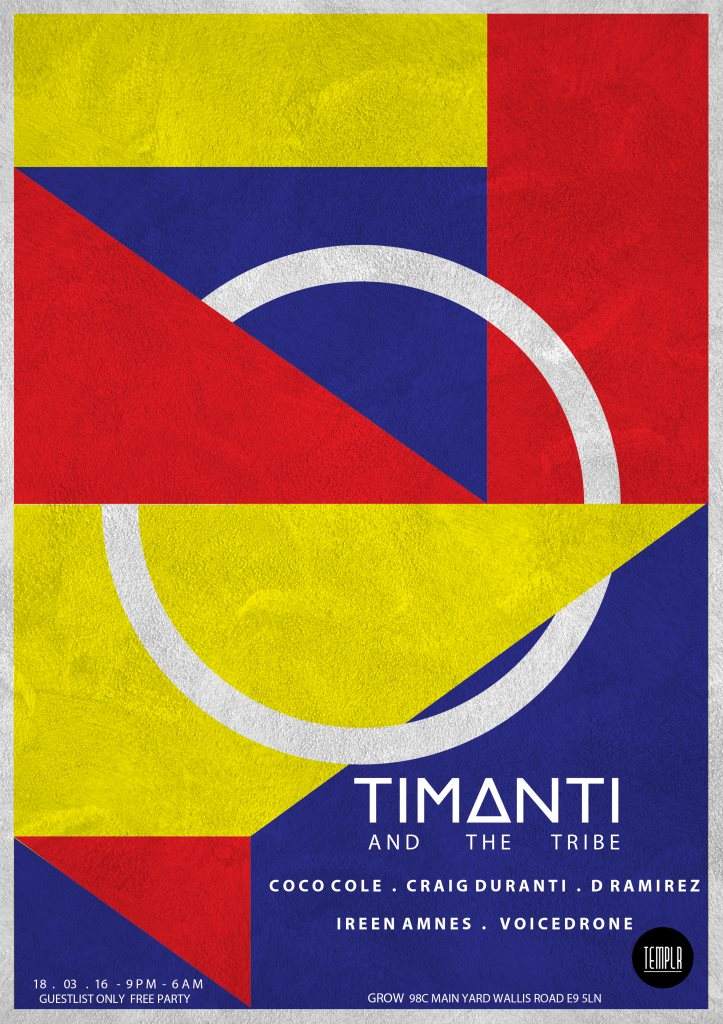 Timanti and the Tribe / Templr Label Launch Party - フライヤー表