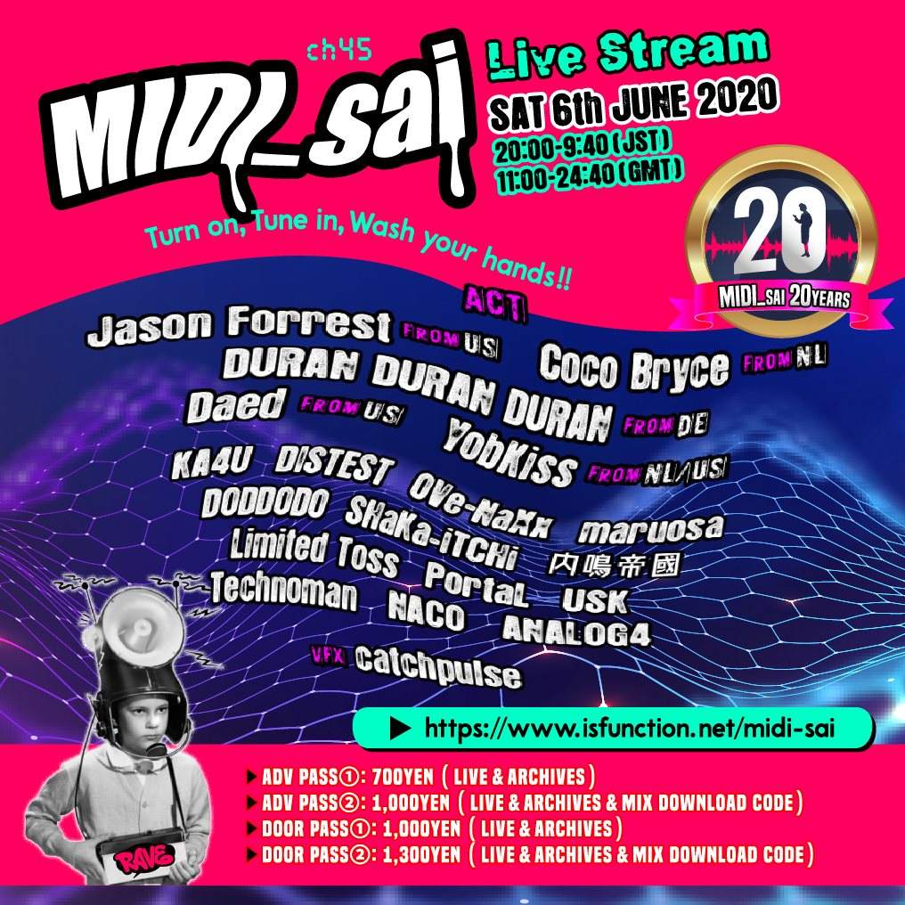MIDI_sai 20 Years Live Stream - フライヤー表