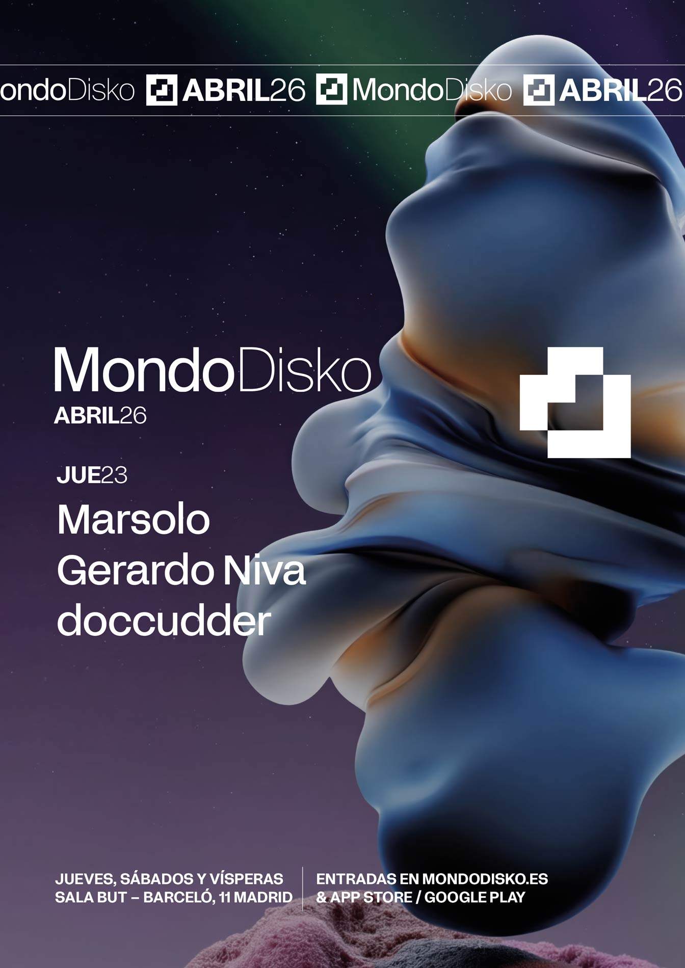 Marsolo / Gerardo Niva / doccudder en Mondo, Madrid · Boletos
