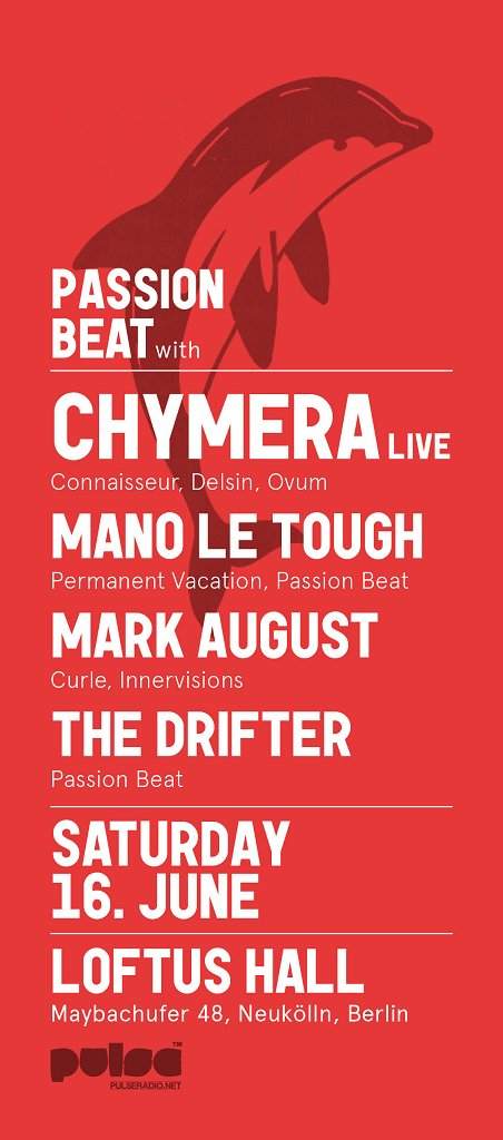 Passion Beat - Chymera Album Release Party - フライヤー表