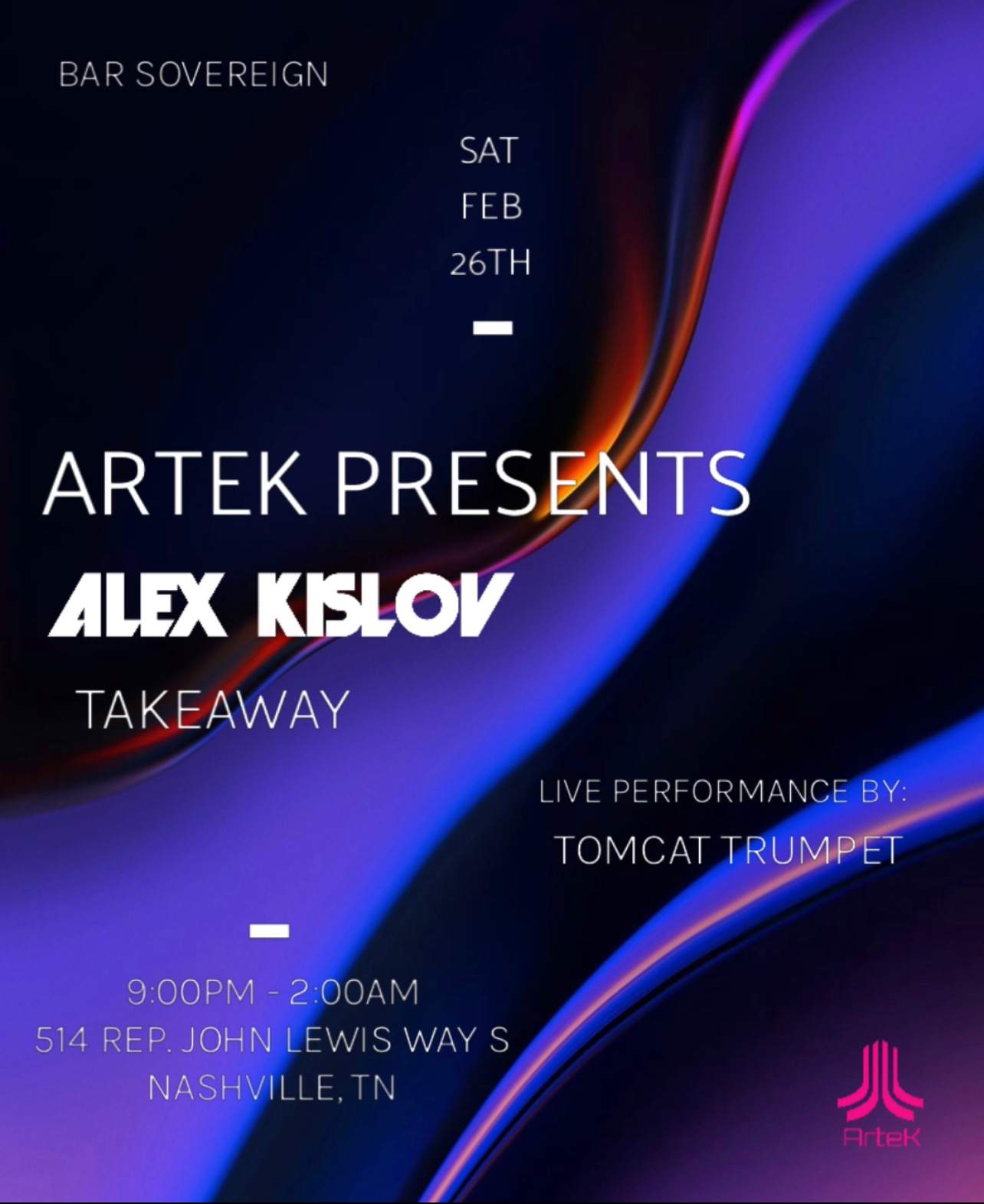 ArteK Presents - Alex Kislov - Takeaway - Mike Lang - TomCat Trumpet - Página trasera