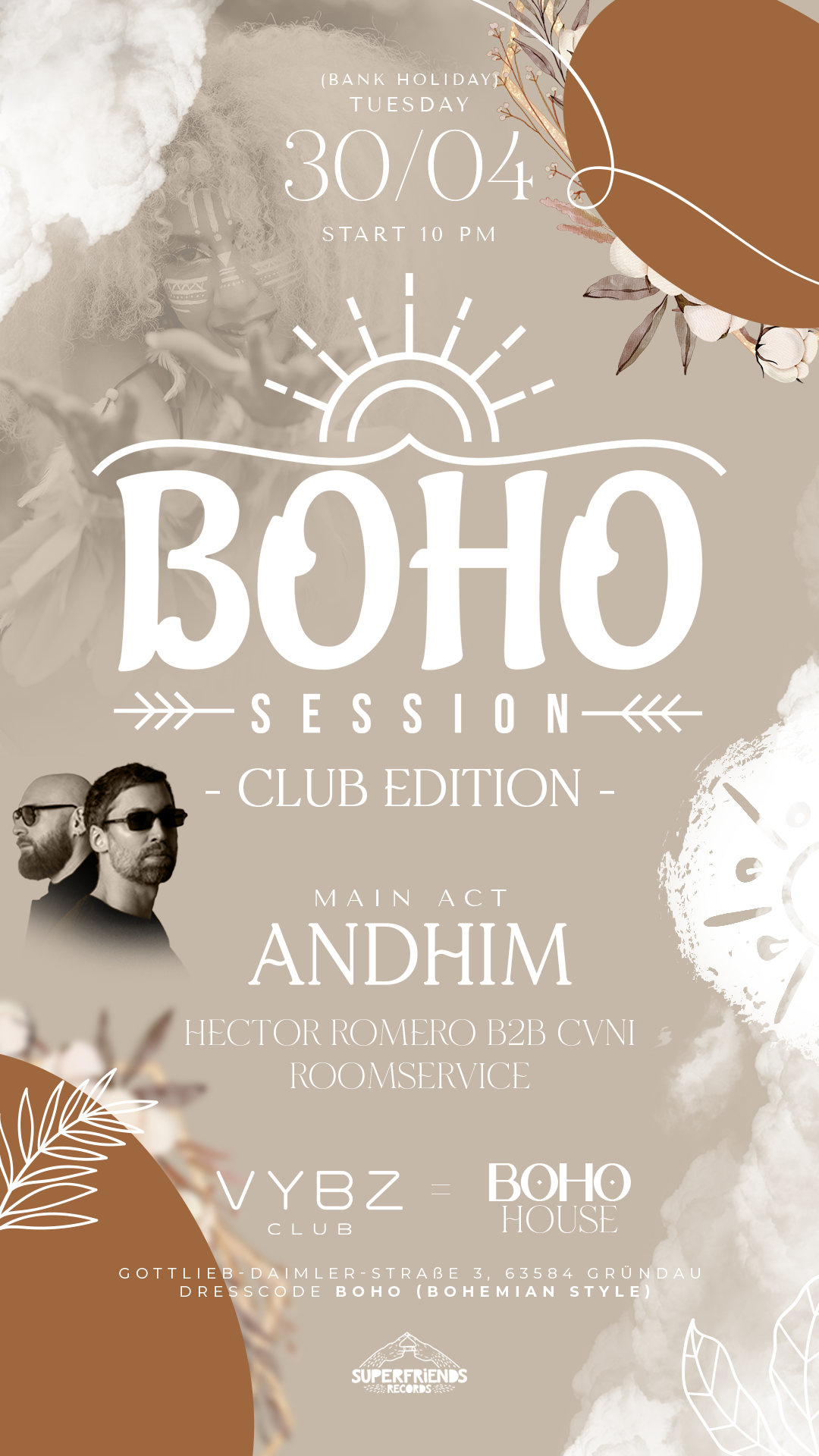 BOHO Session - Club Edition - フライヤー表